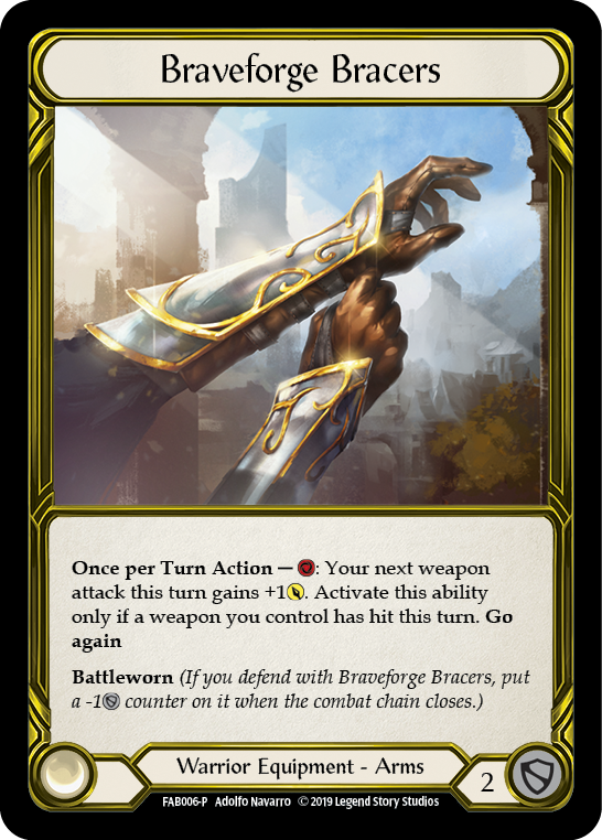 Braveforge Bracers (Promo) [Gold]