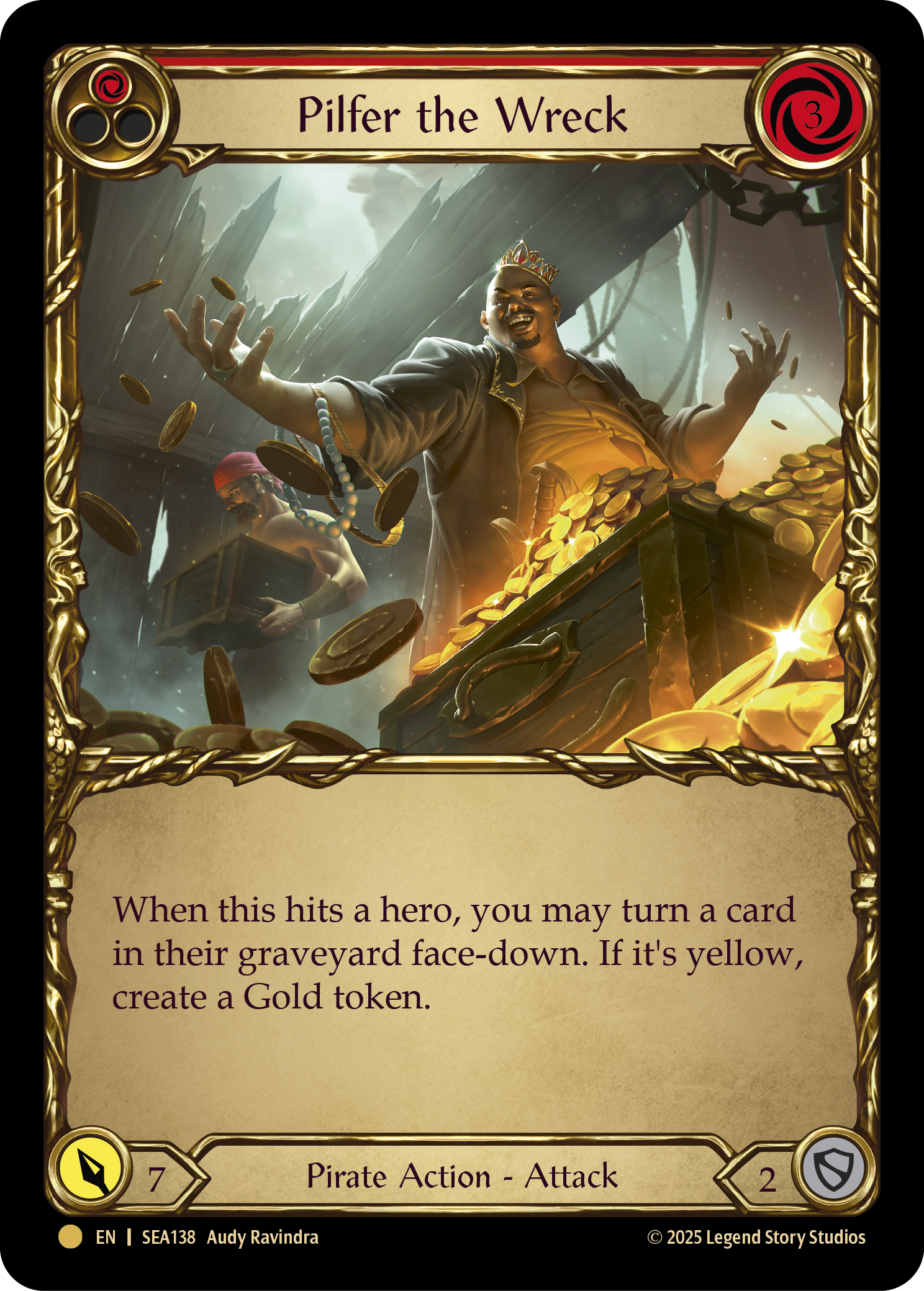 SEA138-TP - Pirate-Booty - Pilfer the Wreck (Red)