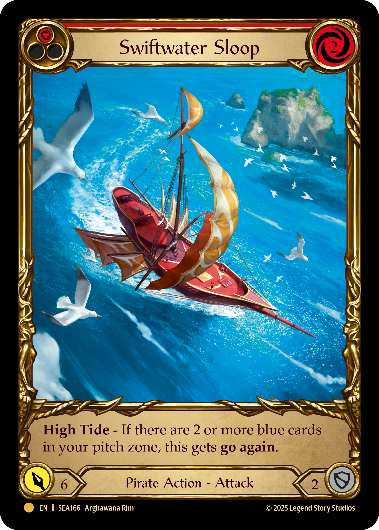 SEA166-TP - Pirate-Booty - Swiftwater Sloop (Red)